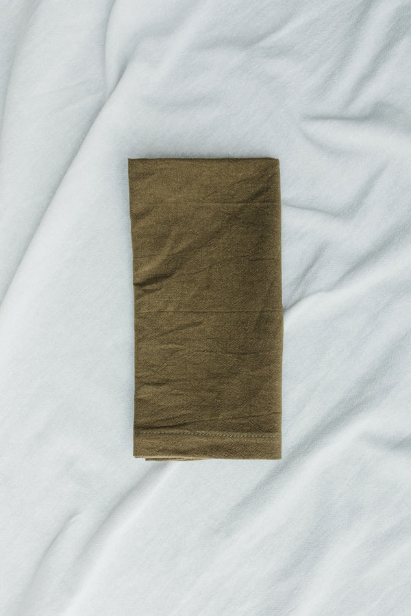 Forest green napkin set (recycled cotton)