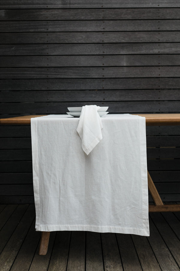 Ivory table runner (recycled cotton)