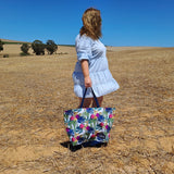 Beach bag with zipper - Protea