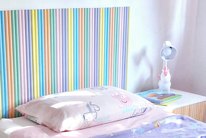 Pretty Pastel Wooden Headboard