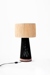 Raffia conical table lamp (various styles)