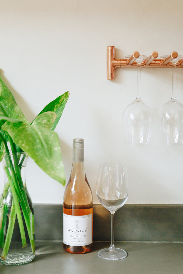 Copper Mounted Wine Glass Holder