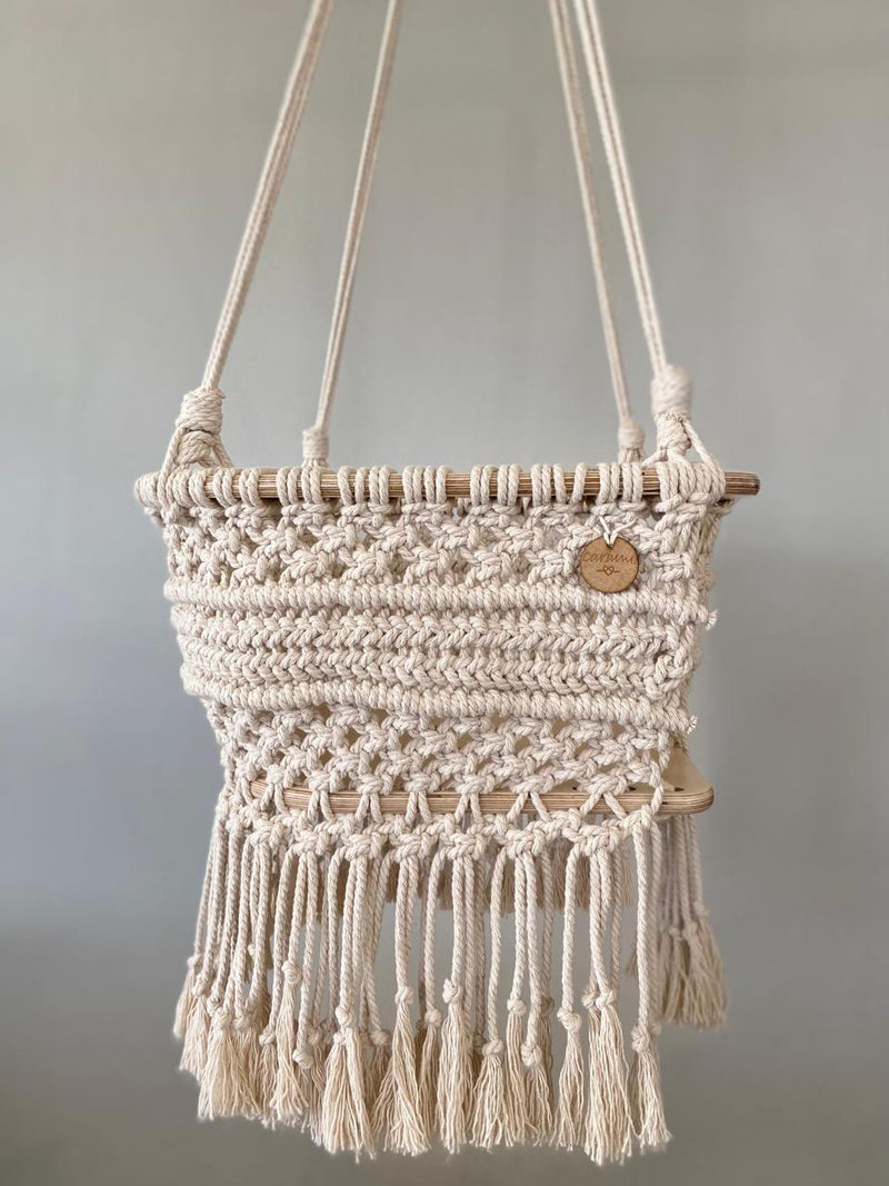 Macrame baby swing