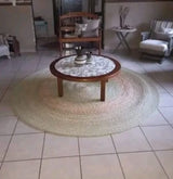 Round woven rug