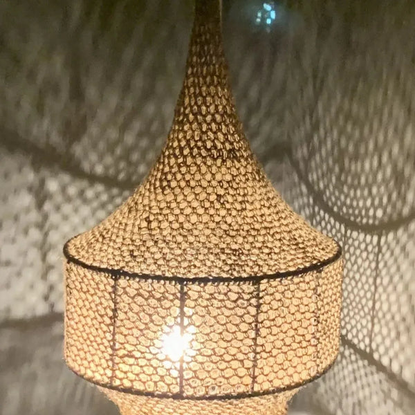 Angavu woven jute chandelier