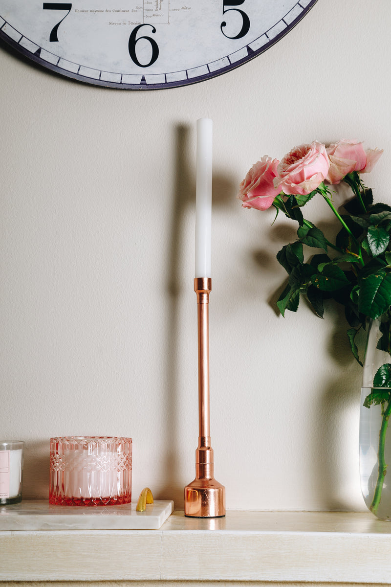 Copper Single Candle Holder