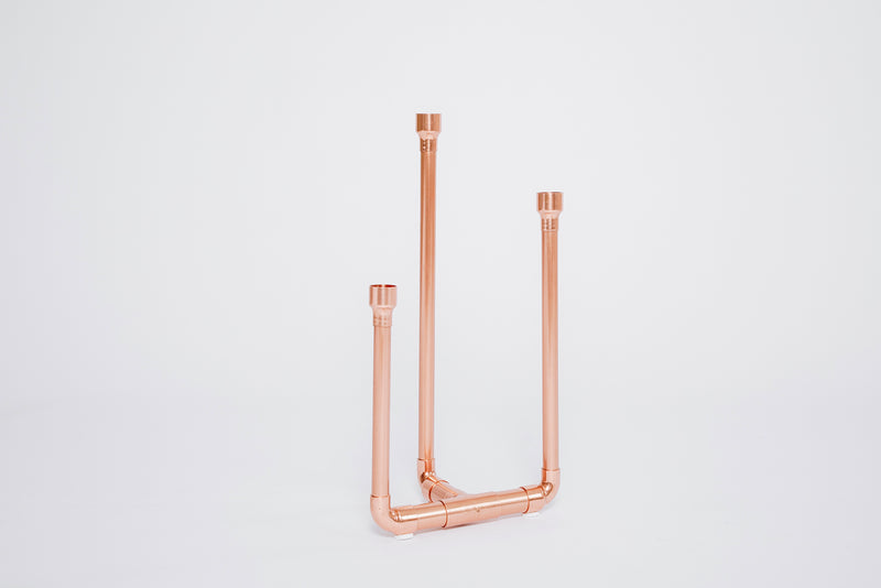 Copper Trio Candle Stick Holder