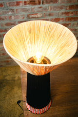 Raffia conical table lamp (various styles)