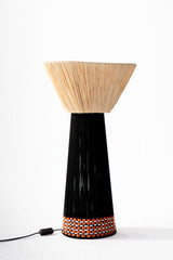 Raffia conical table lamp (various styles)