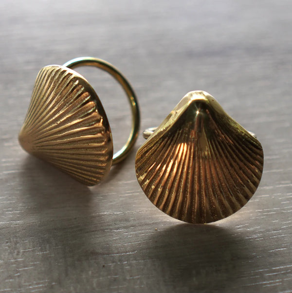 Brass napkin rings - bronze shell (set of 2)