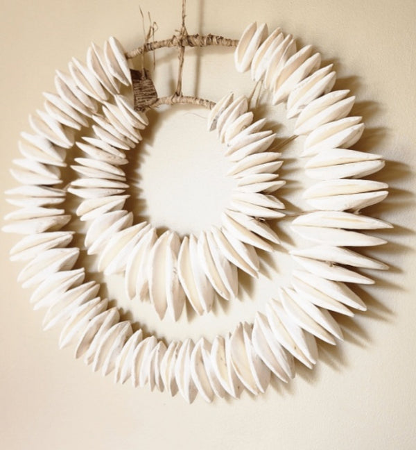 White urchin wall hanging