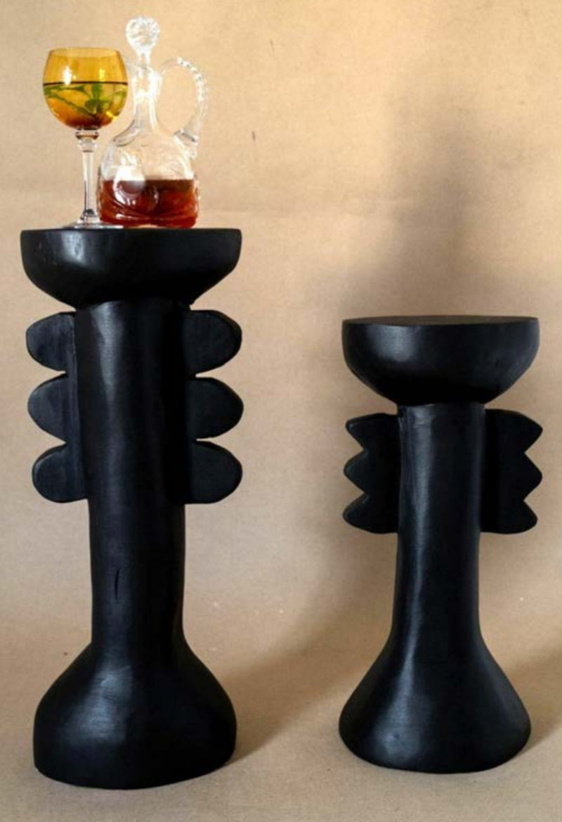 Tribal drinks and candle stand
