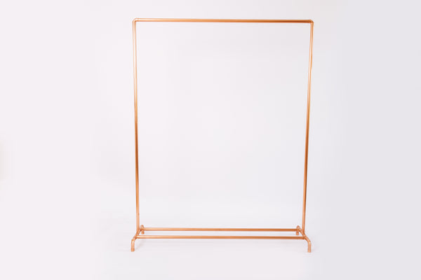 Copper Free Standing Clothing & Shoe Rail