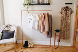 Copper Free Standing Clothing & Shoe Rail