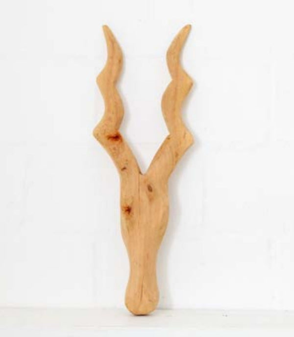 Kudu head wooden sculpture