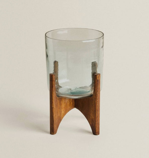 Wooden glass / bottle stand