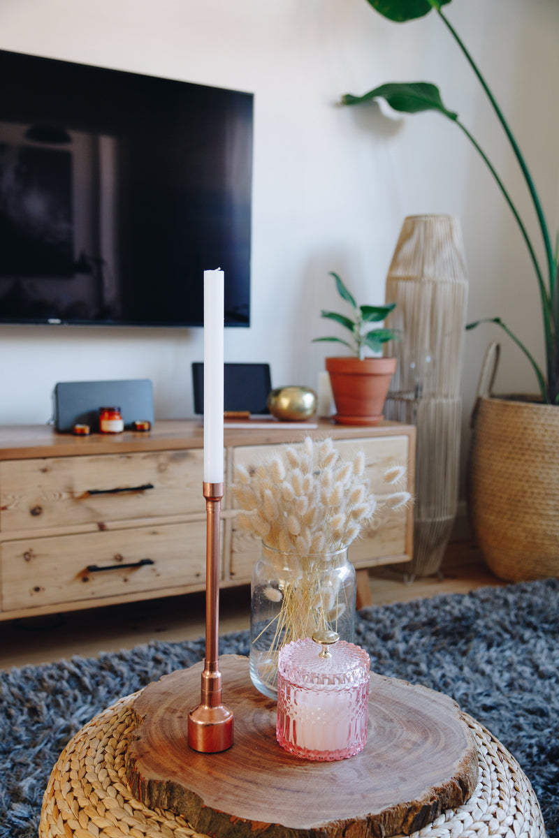 Copper Single Candle Holder