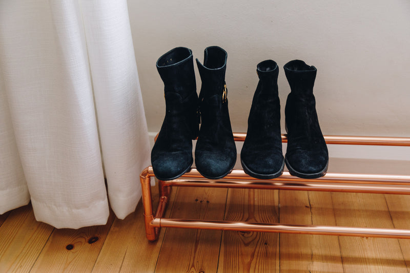 Copper Two Tier Shoe Rack