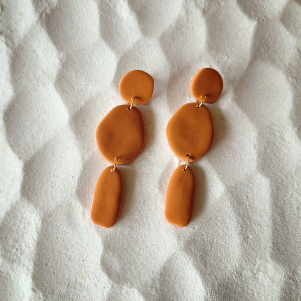 |Orange drops polymer clay earrings||Orange drops polymer clay earrings