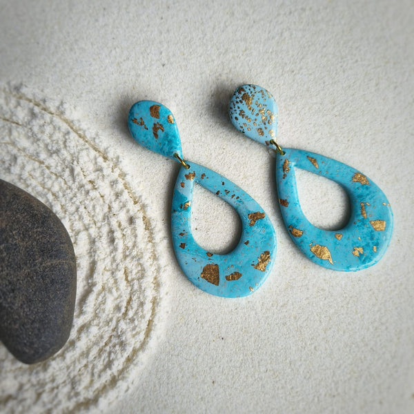 |Beach inspired polymer clay earrings||Beach inspired polymer clay earrings